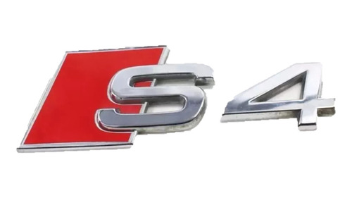 Foto de Emblema Audi Sline Baul A4 S4 Plateado Trasero Metalico