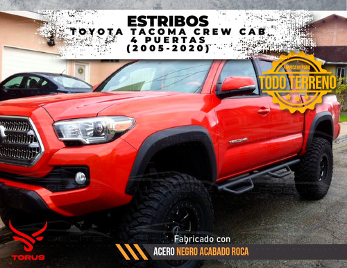 Estribos Tacoma Toyota 2017 2018 2019 2020 Acero Rock Slider Foto 2