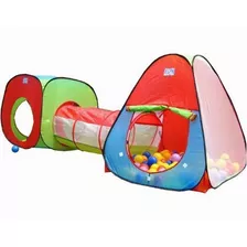 Toca Barraca Infantil 3x1 C/ Tunel 100 Bolinhas Frete Gratis