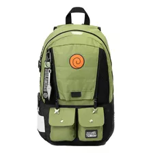 Mochila Naruto Shippuden Shikamaru Sport Edición Especial Color Verde Musgo