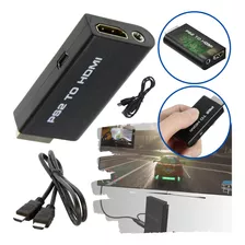 Adaptador Ps2 Conversor Vídeo Audio Av Para Hdmi + Cabo Hdmi