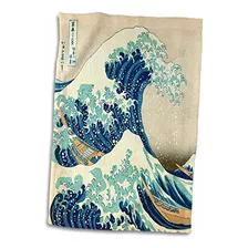 3d Rose The Wave Off Kanagawa Por El Artista Japonés Hokusai