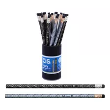 Lápis Grafite Nº2 Hb Luxy Decorado Pote Com 24 Unidades Cis®