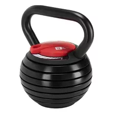 Kettlebell Ajustável Peso Regulável Musculação 3,5 À 18 Kg Cor Preto E Vermelho