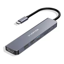 Lention Usb C Hub With 100w Charging, 4k Hdmi, Dual Card Rea