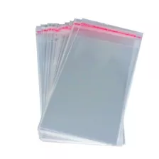 Saco Adesivado Plastico Transparente 15,5x20 C/500un