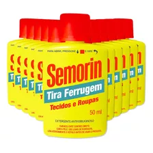 Semorin Tira Ferrugem Roupas Detergente Pré Lavagem Cx 12un