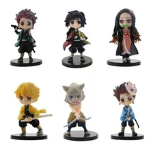 Kit Com 6 Un - Boneco Kimetsu No Yaiba Do Demon Slayer