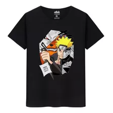 Camiseta Masculina Algodão Premium Naruto Raposa Anime Manga