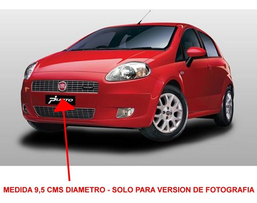 Insignia Emblema Fiat Rojo 95mm Grande Punto 500 Linea Uno Foto 4