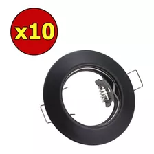 10 Porta Gu10 220v Ip20 Negro