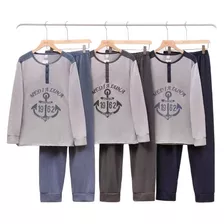 Conjunto De Pijama Para Hombre Diseño Estampado Ancla