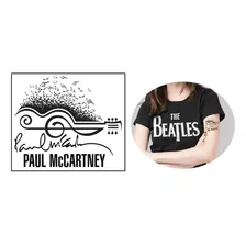 Tatuagem Temp. Show Paul Mccartney Fã Guitarra 9x6cm