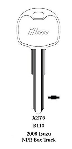 Llavero De Automocin, Ilco X275 B113 Isuzu Npr Truck Key Bl Foto 2