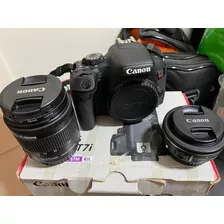  Canon Eos Rebel Kit T7i + Lentes 18-55 E 24mm + Bolsa