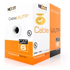 Rollo De Cable Utp Nexxt Cat6 100mts 100% Cobre Gris En Caja