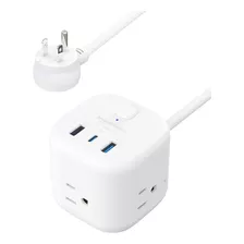 Basics Power Strip, 3 Salidas, 3 Puertos Usb, 1 Usb-c