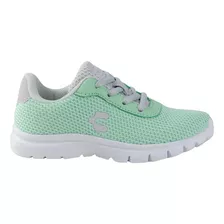 Tenis De Niña Sport Running Charly Kids 1079279 Menta Gris