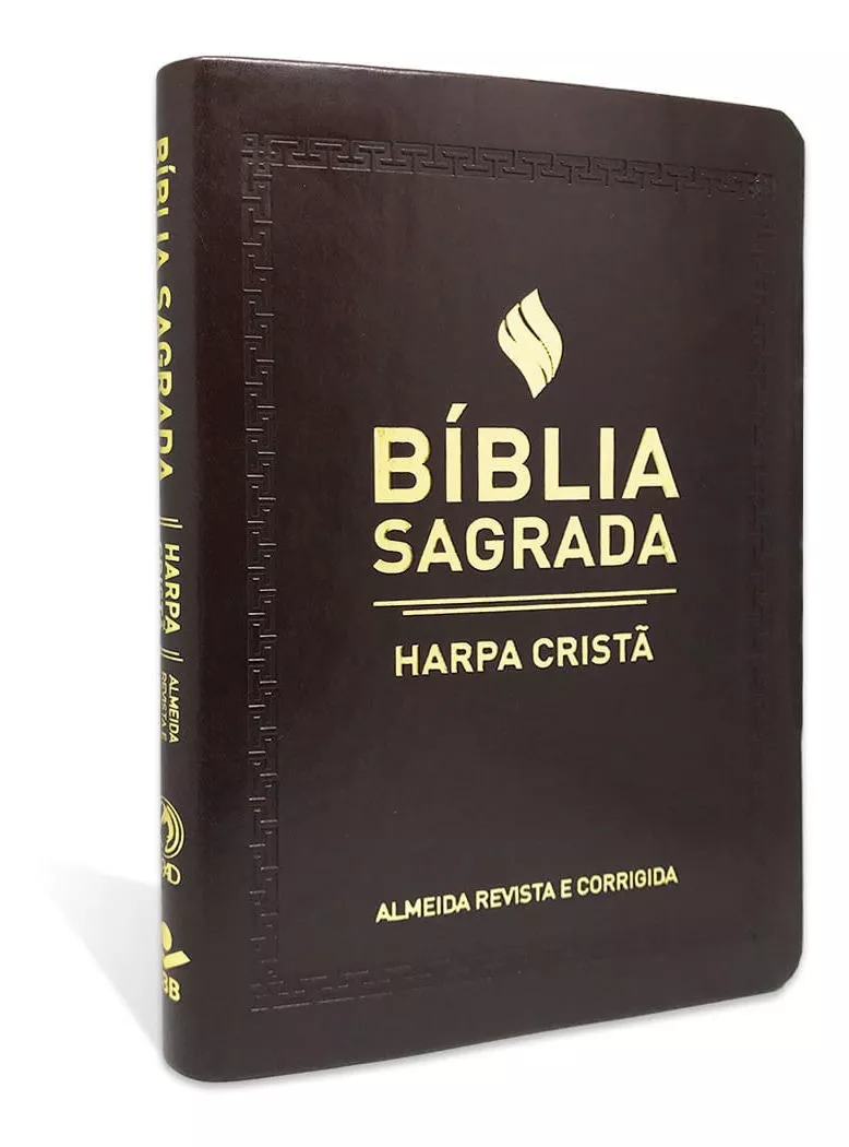 Bíblia Slim Com Harpa Cristã Marrom Luxo - Cpad