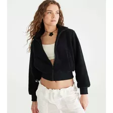 Chamarra Aeropostale Crop Sherpa Talla 2xl De Mujer-a9