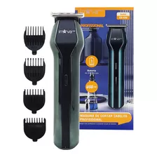 Maquina Barbear Cortador Cabelo Barbeador Elétrico Aparador Cor Verde E Preto 110v/220v