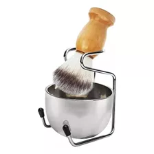 Shaving Equipment Bowl + Shaving Brush + Bracket, Natural