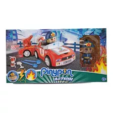 Pinypon Action Bombero Rescue Con Vehiculo Y Accesorios