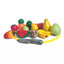Brinquedo Cestinha Feirinha Frutas Orgânica Crec Crec 14 Pçs Cor Colorido