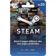 Steam Card Pré- Pago R$20 + R$200