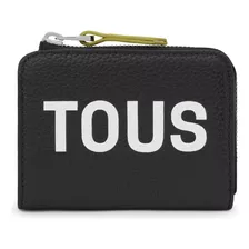 Cartera De Piel Negra Logo Tous Lynn Color Negro