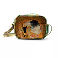 Bolsa Ocre El Beso Gustav Klimt Arte Pintura Crossbody