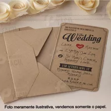 100 Fls Papel Kraft 200g A4 P/ Convite Casamento Bem Escuro