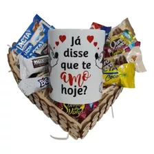Cesta Chocolates Kit Presente Namorados Esposa Amor Novidade