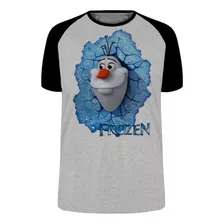 Camiseta Blusa Frozen Olaf Boneco De Neve Desenho