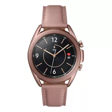 Samsung Galaxy Watch3 (lte) 1.2 Com Rede Móvel Caixa 41mm De Aço Inoxidável Mystic Bronze, Pulseira Pink De Couro E O Arco Mystic Bronze Sm-r855f