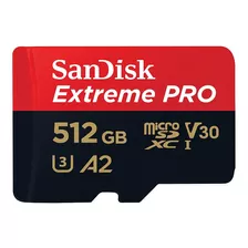 Cartao Memoria Sandisk Micro Sdxc Extreme Pro 170mb/s 512gb