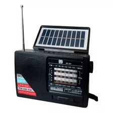 Bocina Bluetooth Radio Fm Linterna Panel Solar Recargable