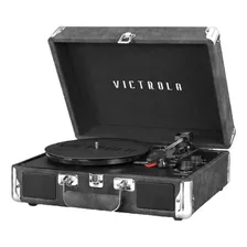 Tocadiscos Tornamesa Victrola Portátil Con Bocinas V990 Gris