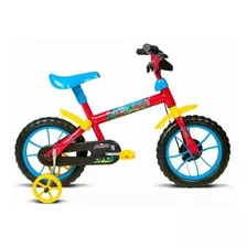 Bicicleta Infantil Aro 12 Jack Vermelho Com Azul E Amarelo Cor Vermelho/azul