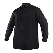 Camisa Oxford Classic Manga Larga Negro