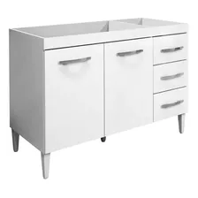 Bajo Mesada Mueble Cocina 2 Puertas 3 Cajones Muebles Web Color Blanco