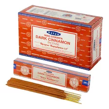 Sahumerios Satya Nag Champa - 12 Unidades De Fragrância De Canela Escura