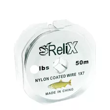 Cable Hilo Tanza Acero Leader Lider Relix 100lb 50m Bobina