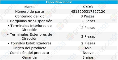 Kit Horquillas Tornillos Terminales Syd Megane 04 A 10 Foto 3