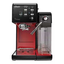 Cafeteira Oster Primalatte Automática Preta E Vermelha