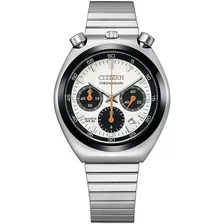 Reloj Citizen Quartz Chrono An366081a Hombre Color De La Malla Plateado Color Del Bisel Negro Color Del Fondo Blanco