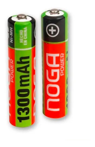 Pila Noga Recargable Np-aaam 1.3b Cilíndrica - Pack De 2 Unidades