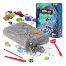 Kit De Excavación Juego Didáctico Piedras Gemas Antropología