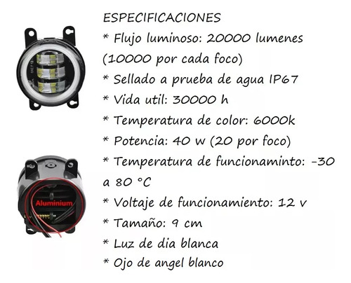 Par Faros Niebla Led 40w Fn32 Mitsubishi Mirage 2017 Foto 3