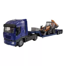 1:32 Caminhão Prancha Iveco Escavadeira Case Barateirominis